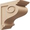 Ekena Millwork 9"W x 18"D x 18"H Classic Scroll Rough Cedar Woodgrain TimberThane Corbel, Primed Tan CORUR09X18X18SCRRCPR - alternate 1